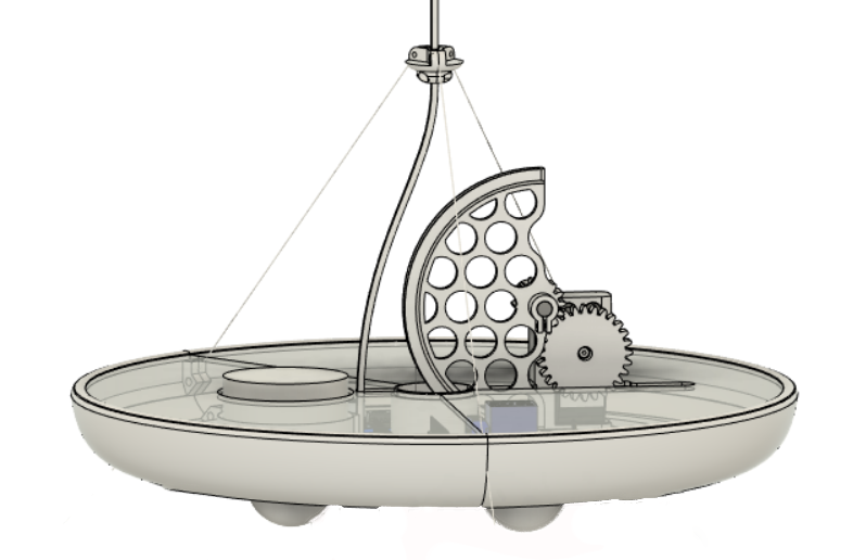 Electronics layout inside the top ring